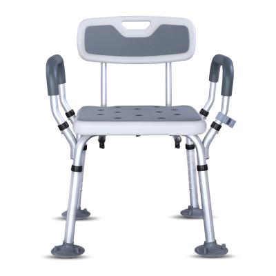 China Waterproof Aluminum Top Bath Adult Disabled Bathroom Seat Shower Chair With Back for sale