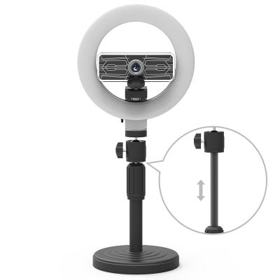 China Wholesale Ring Light+Webcam Photographic Beauty 10 Inch Selfie Led Ring Light With Tripod Stand For Live Stream Makeup Youtube Video for sale