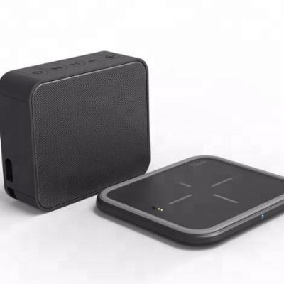 China Mini Portable Mini Waterproof Bluetooth Speaker with 10W Wireless Charger Base in 2018 for sale