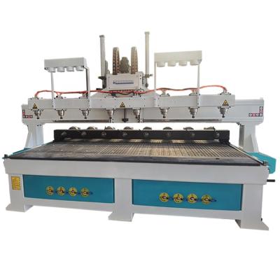 China Acrylic PVC Wood Engraving Cutting 8 Heads 10 Heads 10 Heads Flat Bed Wood Rotary Foam Carving Router CNC Machine With Mach3 Controller for sale