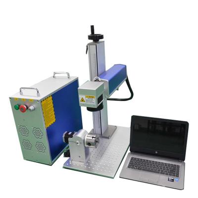 China laser marking 30w 50w raycus fiber laser inscription machine on keychain jewelry for sale