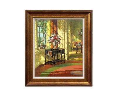 China European American British European Porch Corridor Still Life Oil Painting Landscape Home Sunshine Style Decorative Paintings for sale