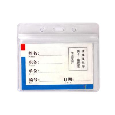 China Transparent ID Wholesale Plastic Card Holder Fashion Factory Waterproof Ziplock For Company for sale