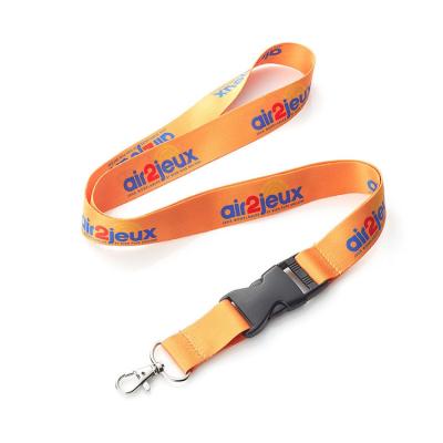 China Custom Made Buckle Unisex Lanyard Custom Logo Brand Sling Buckle Lobster Hook Safety for sale