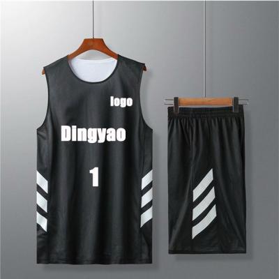 China Anti-Bacterial Quick dry polyester basketball jersey custom logo reversible basketball uniform design your own basketball jersey for sale