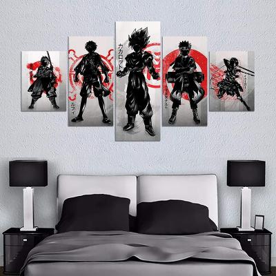 China Modern Aromatic Luffy Eren Tanjirou HD Print Of Nest Japanese Anime One Piece Art Poster On Canvas Painting Wall Art For Living Room Decor for sale