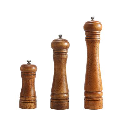 China Sustainable Hot Sale Spice Grinding Wooden Salt Pepper Mill for sale