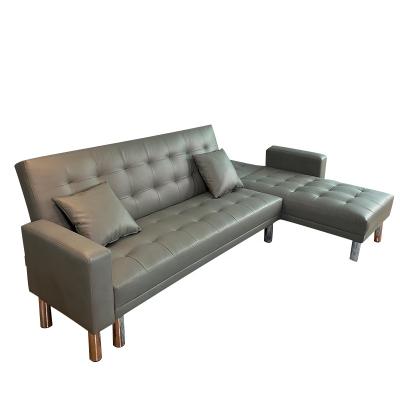 China Foldable Sofa 257*145*87 cm * PU Folding Corner Hot Sale Modern Sofa Bed Living Room Bed Sofa for sale