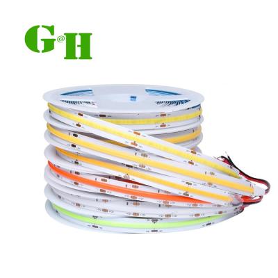 China Hotel No Dot Liner Lighting DC24V 840leds RGB Dimmable Home DIY Cabinet Lighting LED Rope COB RGB LED Strip for sale