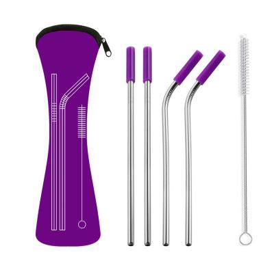 China 304 Viable Straw Set Stainless Steel Drinking Reusable Sweep Metal Wholesale Straws for sale