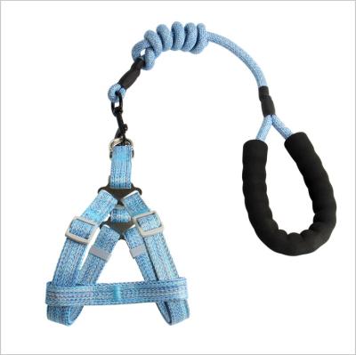 China Best Quality Fashion Nylon Round Trunk Walking Dog Pet Vest Back Traction Rope With Durable For Walking Dog for sale