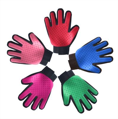 China Stocked 2021 Hot Sale Pet Hair Remover Glove Pet Grooming Gloves for sale