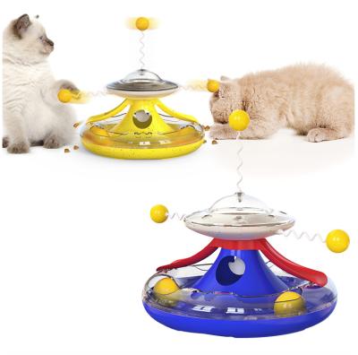 China New Cats Pet Cats Interactive Entertainment Toys Plastic Turntable Track Pet Toys for sale