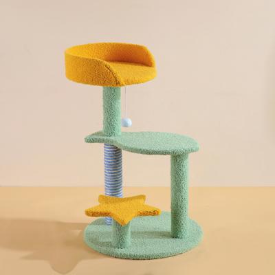 China 2021 International Design Station Viable Small Exclusive Cat Toy Hot Selling Cat Tree for sale