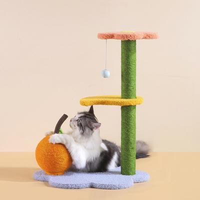 China 2021 Last Viable International Popular Cat Toy Station Small Flower Cat Tree for sale