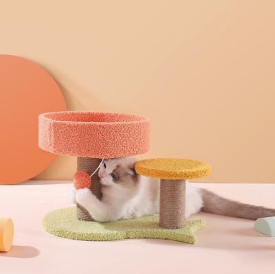 China China Viable Factory Pet Products Wholesale Hot Selling Cat Toys New Design Double Jumping Platform Cat Scratch Board for sale