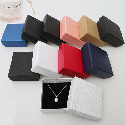 China RFJEWEL Logo Printing Paper Gift Box Jewelry Packing Box Ring Earing Specialty Paper Wholesale Custom Necklace for sale