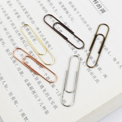 China Clamps for Office and School Supplies 2021 Home Office Jumbo Paper Clip Benchmark Stationery Folder 50mm Colorful Metal for sale