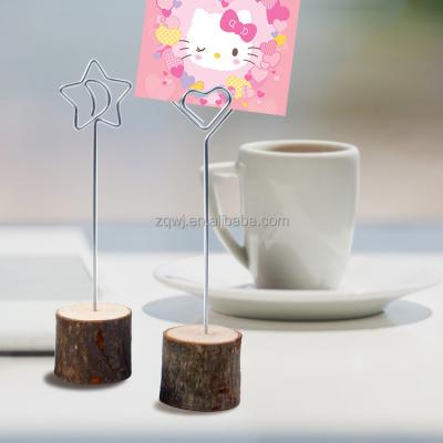 China Note ; Label holder; Desk clip; Photo craft; Custom Wooden Stand Etc. Cheaper Photo Card Holder Menu Stand Card Holder Rustic Natural Wood Photo Rack for sale