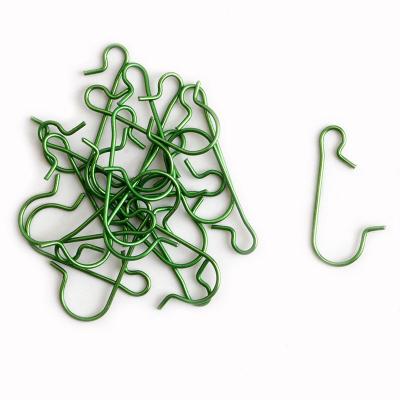 China Industry Wholesale Green Color General Custom Metal Christmas Hooks For Christmas Tree Decoration for sale