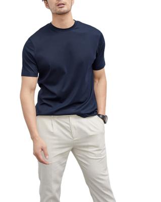 China Wholesale Round Collar Plain T-shirt Anti-wrinkle Plain Cotton Gym Sport Casual T-shirt For Men for sale