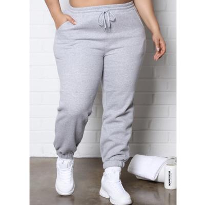 China Plus Size Women's Pants And Trousers Breathable Ladies Tracksuit Bottoms Jogging Sport Pants Drawstring Sports Tracksuit for sale