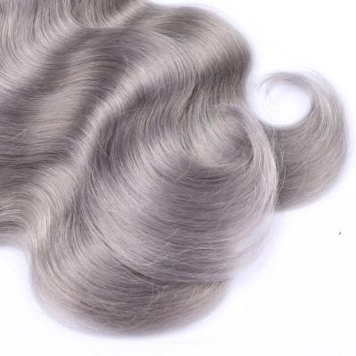 China Gray Brazilian Remy Body Wave Quality Virgin Remy Human Hair Ombre Hair Color Hair Bundles With Good Price for sale