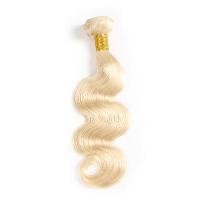 China Online Shopping 10A Cuticle Aligned Hair Extension Brazilian Hair Natural Angel Colored Wave 613 Blonde Hair Bundles Free Shipping for sale