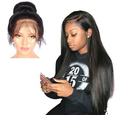 China Straight Hair Pre Plucked Lace Front Wigs With Baby Hair 150% Density Peruvian Straight Hair Wigs for sale