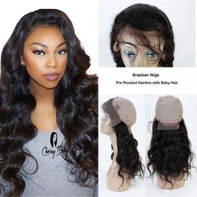 China Brazilian Lace Front Body Wave Wigs For Color Women Body Wave Pre Plucked Hair Wigs With Baby Hair for sale