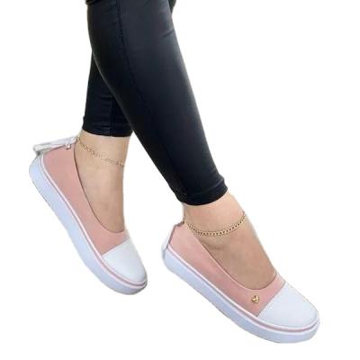 China 2021 bare shoes of the trend fashion summer flat color women's casual shoes for sale