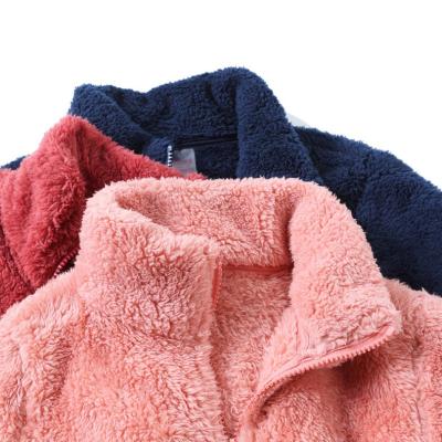 China 2021 Autumn/Winter New Coral Fleece Coat Double Layer Warm Thick Outer Fleece Inner Liner Jacket Relief QUICK DRY Coat For Women Men for sale