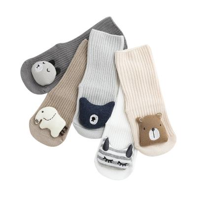 China Autumn and winter cartoon doll baby breathable newborn three-dimensional socks stick non-slip slip baby socks children's floor socks for sale