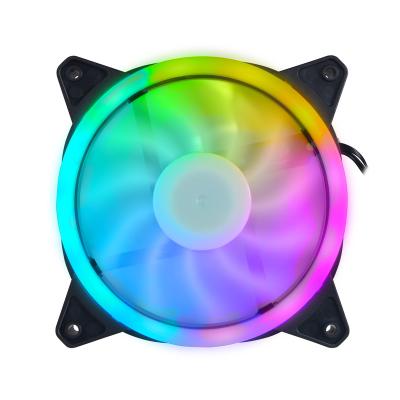 China Free Sample 12V 6Pin 15 LED Computer Case RGB Multi-colors 120mm PC Gaming Light RGB CPU Cooler RGB Computer Fans for sale