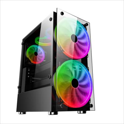 China High Quality Full Aluminum Alloy CPU Tower Casing With Tempered Glass Gamer Combos for sale