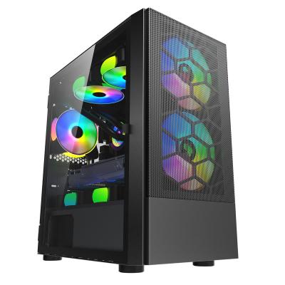 China Modern CUSTOM Aluminum Alloy OEM Tempered Glass PC Case Gaming Computer Case for sale