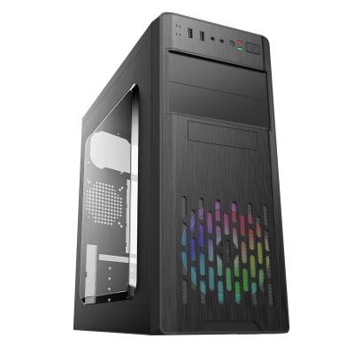 China With Fan ATX Tower Case Good Quality Full CPU Cabinet Computer Case Computer Desk Case for sale