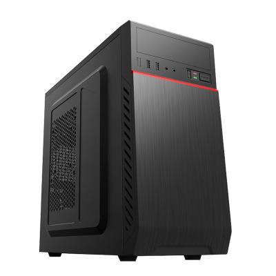 China With Fan Production PC Hardware Full Tower Aluminum Front Panel Led Compact Micro ATX Case for sale