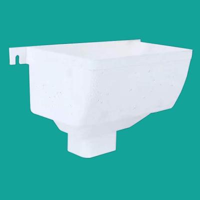 China 100% Virgin PVC Chamber Covering Rain Water Collector Gutter Plastic PVC System Rain Gutter Drop Outlet for sale