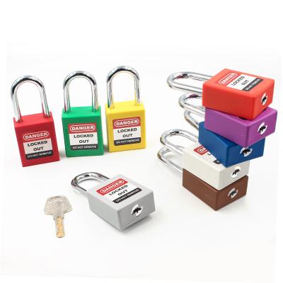 China Factory 38mm 76mm Plastic ABS Plastic Padlock Body Safety Padlock Keyed Different for sale