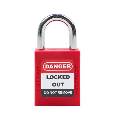 China Lockey Good Quality Durable Steel Short Shackle Safety 25mm Padlock Guard Lock for sale