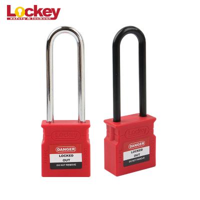 China Plastic Safety Padlock Industrial Safety Lockout Lockout Padlock 76mm Wide Type With Same Key With Different Key for sale