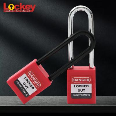 China Padlock With Master Key 76mm Long Shackle Lockey Security Lotto Lockout Tagout Padlock for sale