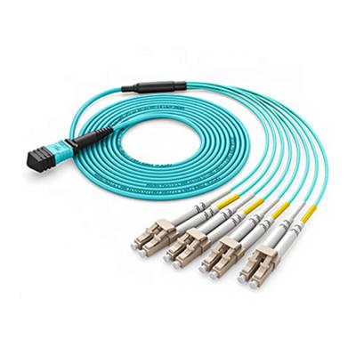 China Multimode camera 8core 12 core 24 mm om5 om3 mpo fiber optic patch cord for data center for sale