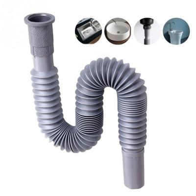 China Retractable Extended Drain Deodorizer Drain Sink Sewer Pipe Basin Zero Lengthened Hose Water for sale