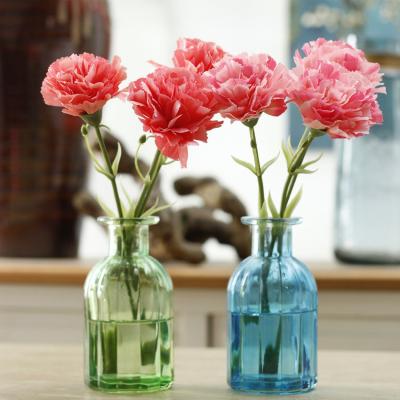 China Eco-Friendly Wholesale Short Stem Single Artificial Silk Carnation Flowers For Mothers Day Artificial Flowers For Decoration for sale