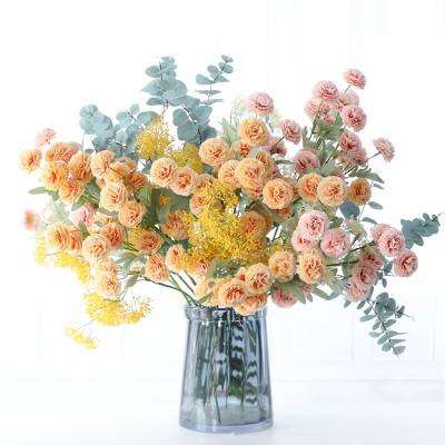 China Exquisite Artificial Flower 7 Heads Small Carnation Eco-friendly Home Decorative Flower Group Mothers Day For Home Decor for sale