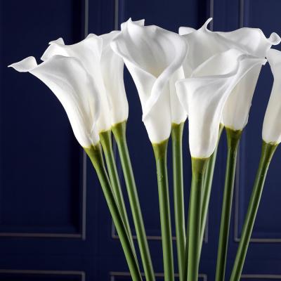 China Artificial Calla Lily 63cm Length PU Real Touch Artificial Decor Room Sample Room Flowers Manufacturer Home for sale