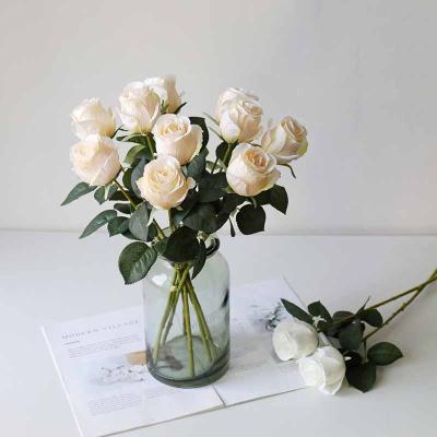 China 7cm Diameter Eco-friendly Manufacturer Latest 7 Artificial Rose Arrangements For Home Decoration Silk Flowers Wedding for sale