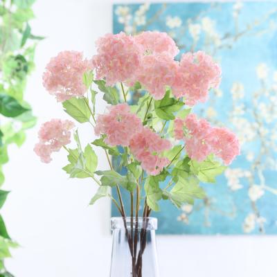 China Real Touch Hydrangea Long Stem Flowers Latex Export Quality 2 Heads Artificial Home Eco-friendly Artificial Decorative Flowers Tabletop for sale